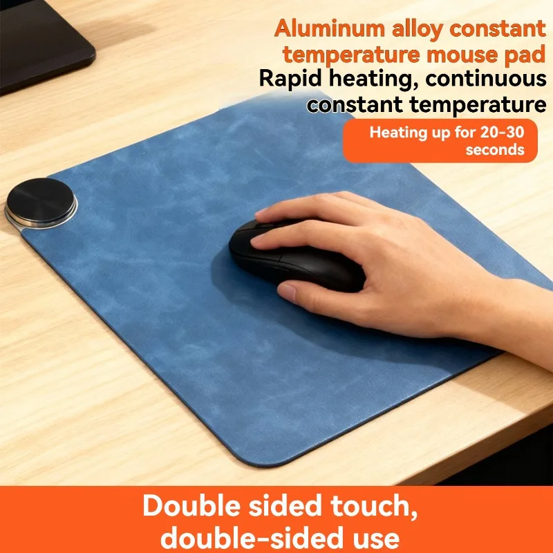Leather Mouse Pads Customized Personalised Thermostatic Heated Mouse Pad Desk Pad PC FPS Esports Gaming Mouse Pad 20x24cm Gift