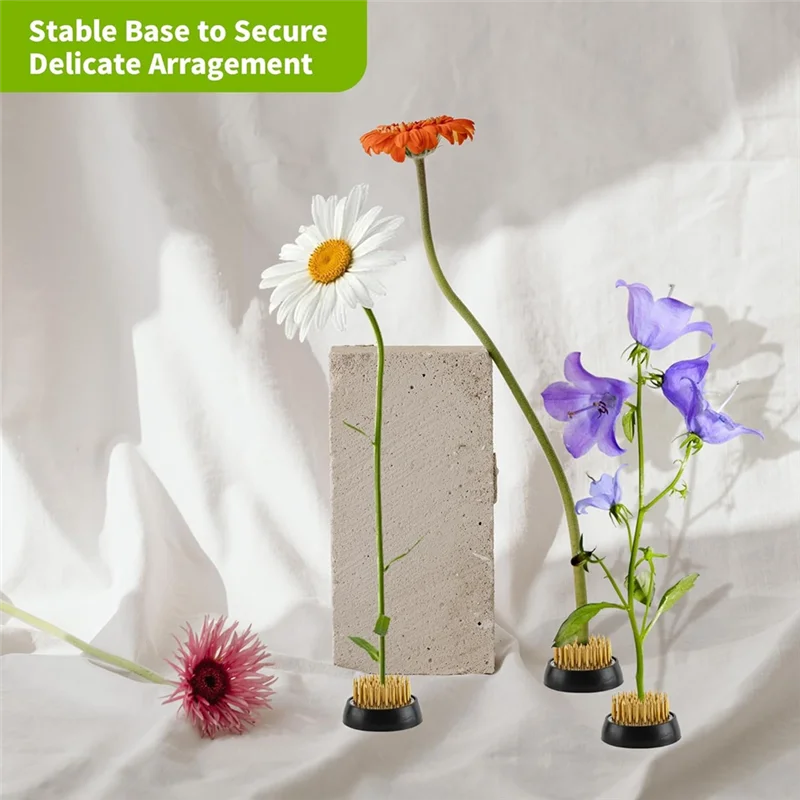 

Latest 9 Pcs Flower Frogs Round Brass Flower Holder Japanese Ikebana Vase Floral Frogs Flower Arranger Flower Fixed Tools