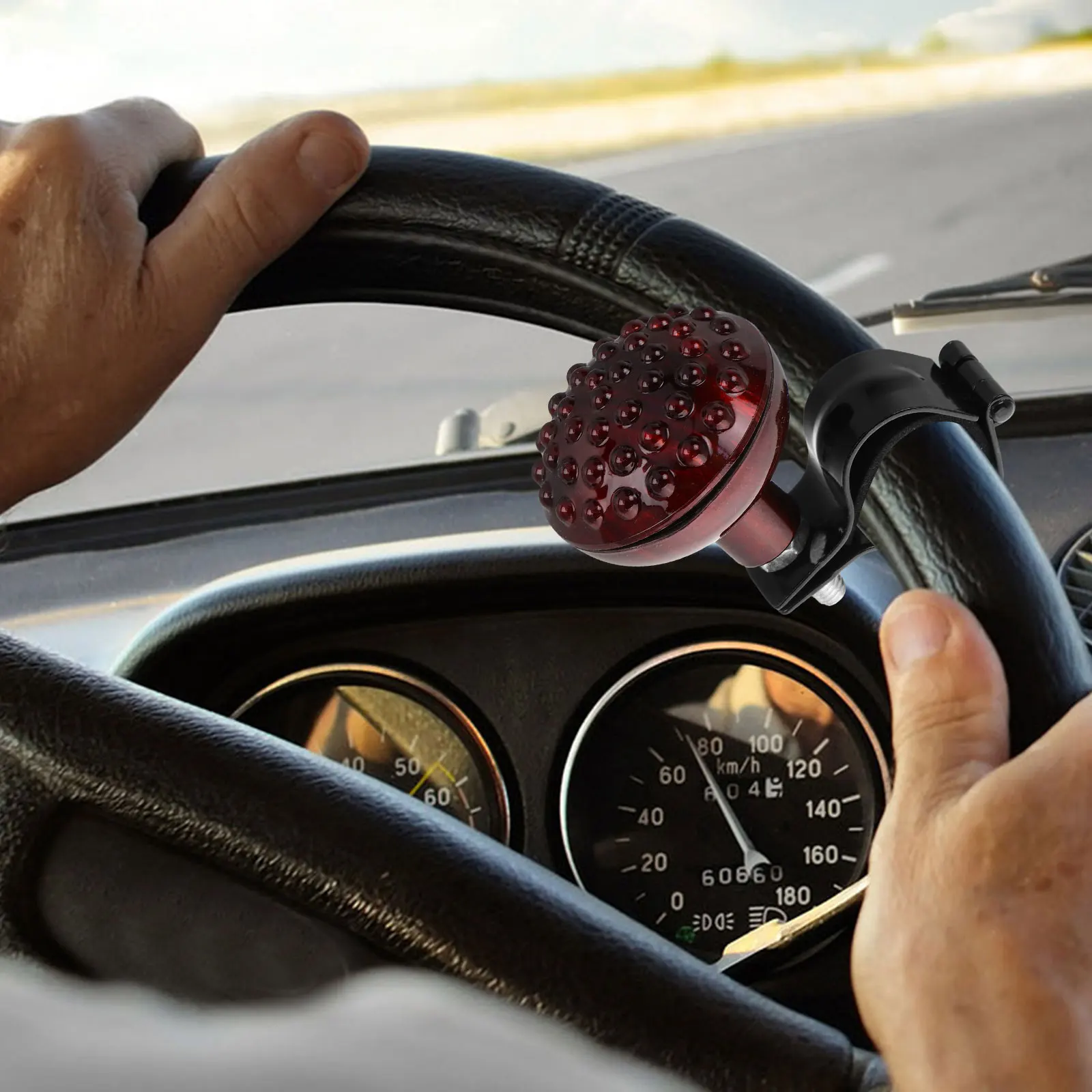 

Steering Wheel Booster Knob Universal Car Truck Auxiliary Ball Single H Turn Anti Slip Effortless Control Driving knobs for Boat