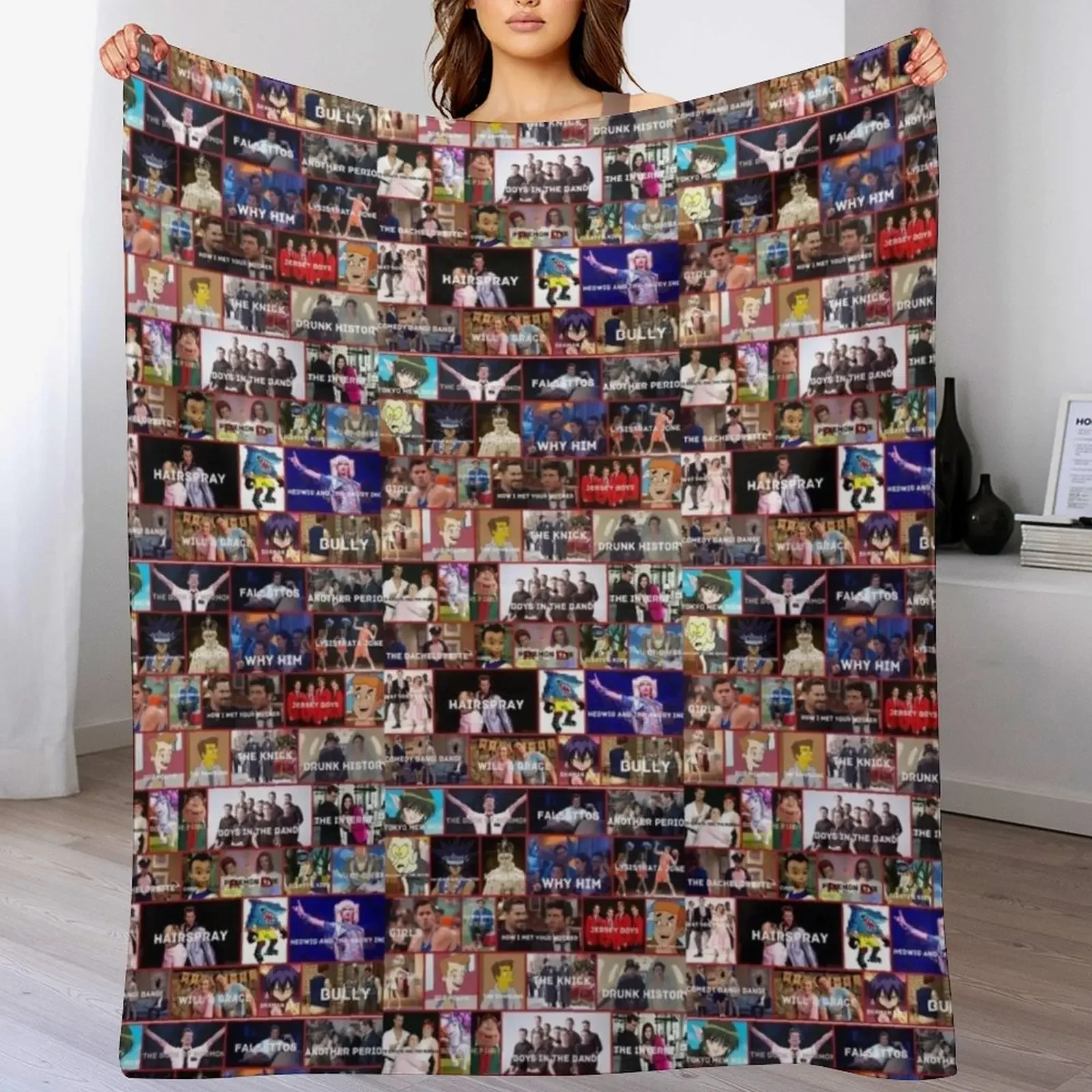 

Andrew Rannells Roles Throw Blanket Men's Soft Warm Throw Blanket for Couch