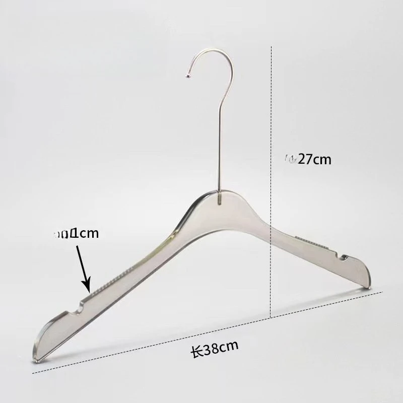 

10pc Acrylic Coat Hanger for Home School Pack Premium Quality Clear Acrylic Clothes Hangers Non-slip Traceless Trouser Rack