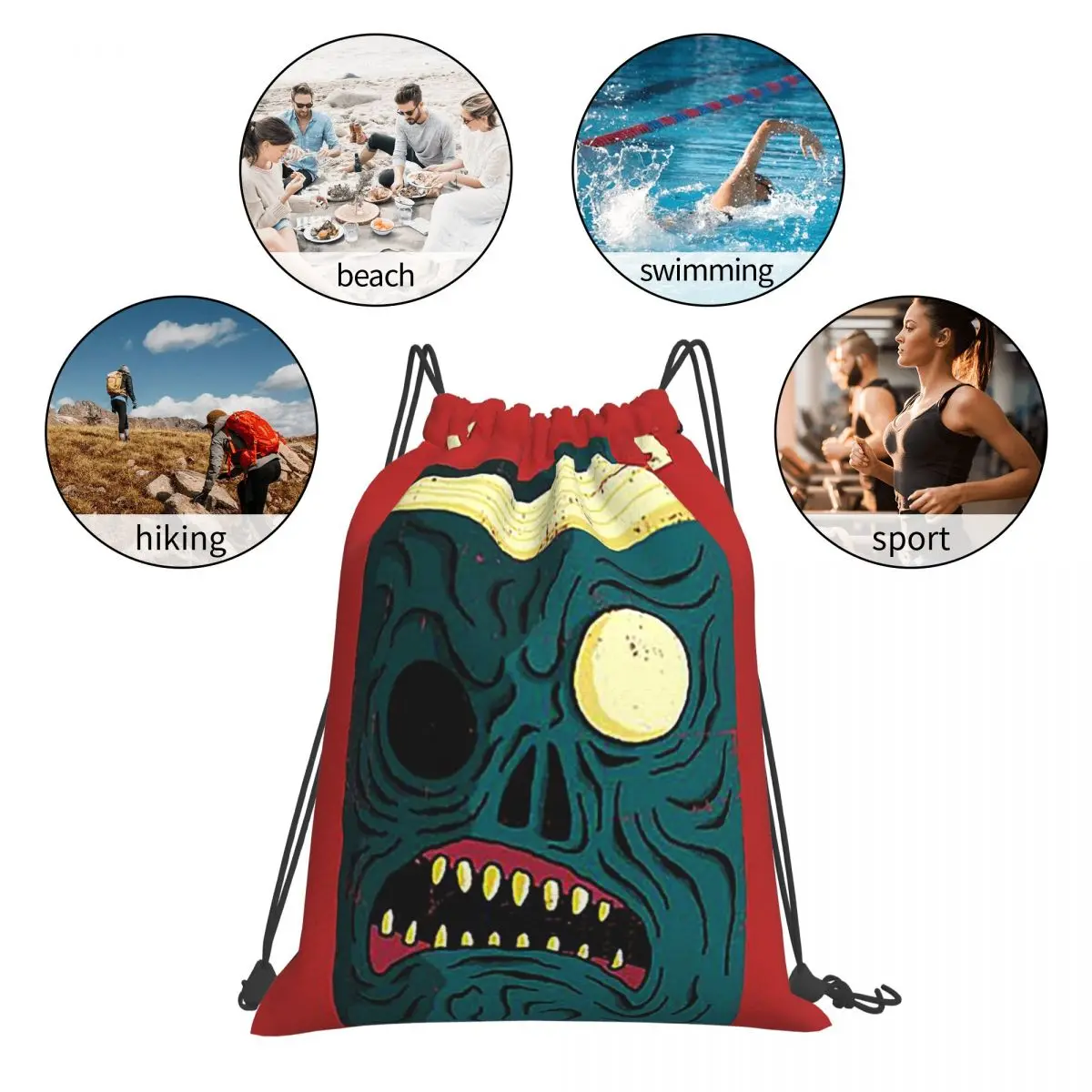 Reading Is Fun Backpacks Casual Portable Drawstring Bags Storage Bag Book Bags For Travel School