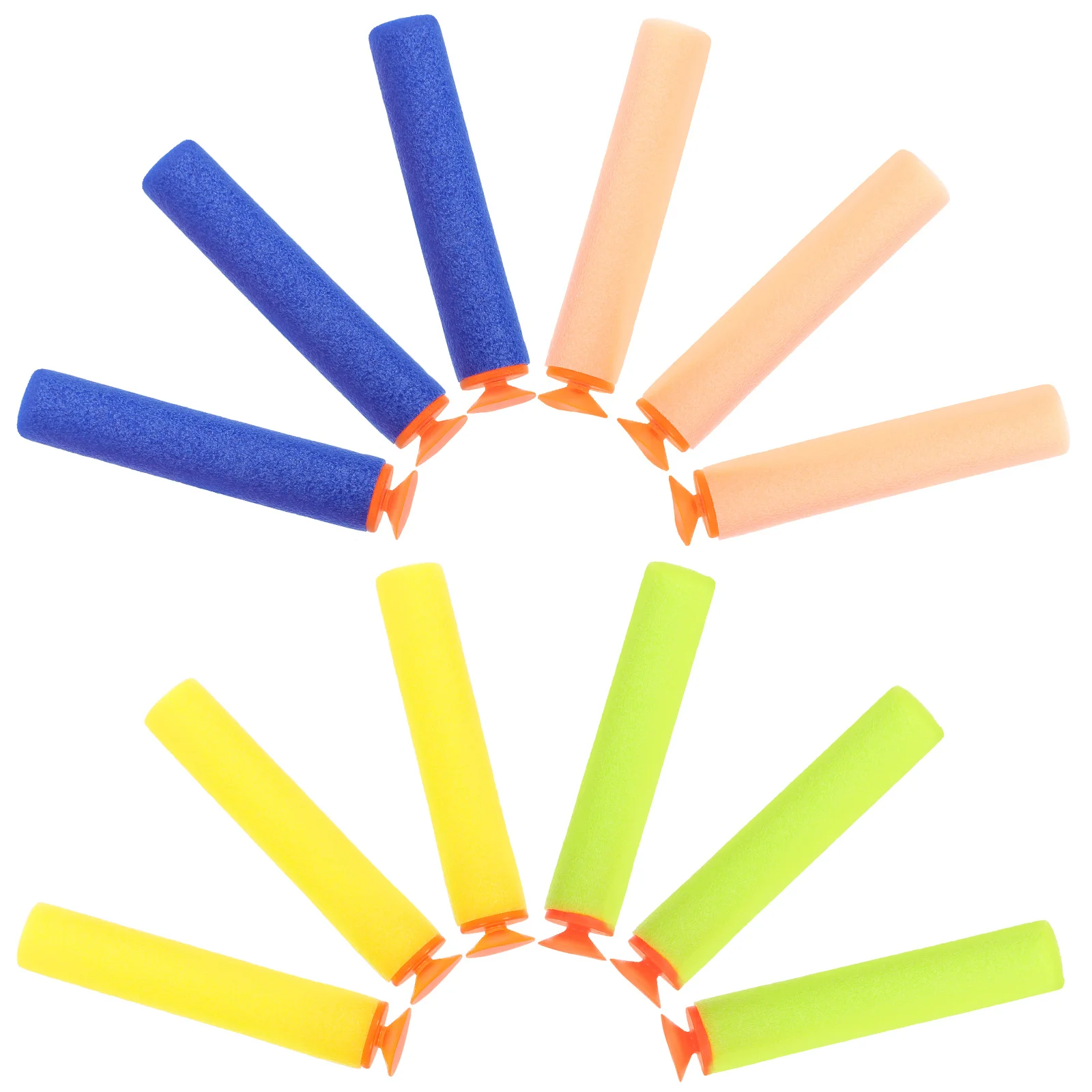 100pcs 7.2Cm Eva Foam For War Game A0707 A0710 A0715 H34069 Cs-35 Compatible Kids Blaster Bullets Multicolor Soft Tip Outdoor