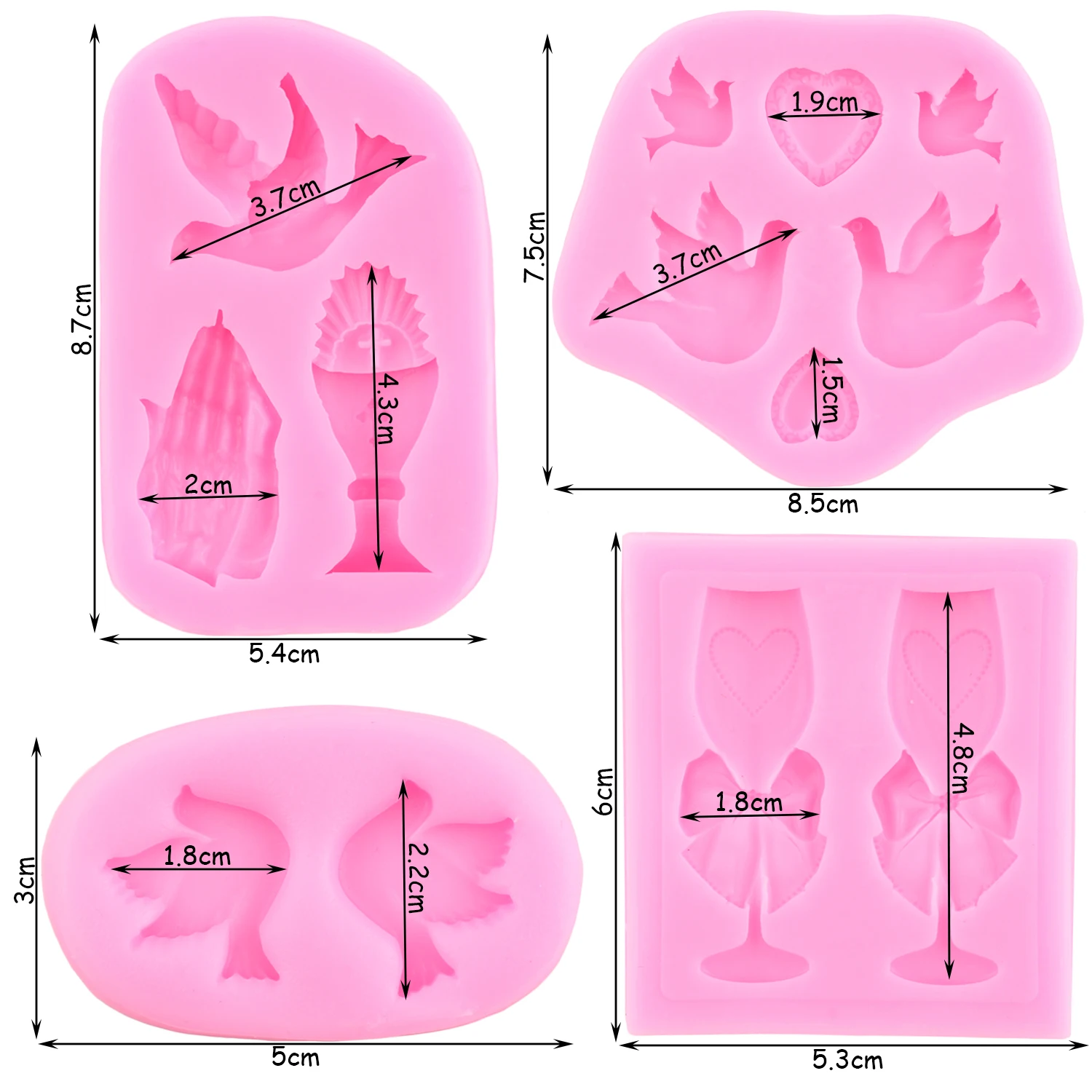 Communion Silicone Mold Wine Glass Goblet Fondant Molds Cake Decorating Tools Chocolate Gumpaste Mould Candy Resin Clay Moulds