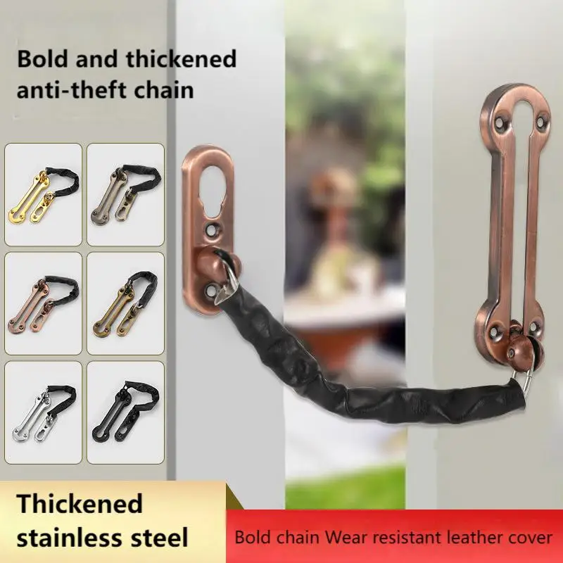 

Stainless steel anti-theft chain hotel room door chain door bolt safety lock stainless steel thick safety chain door bolt