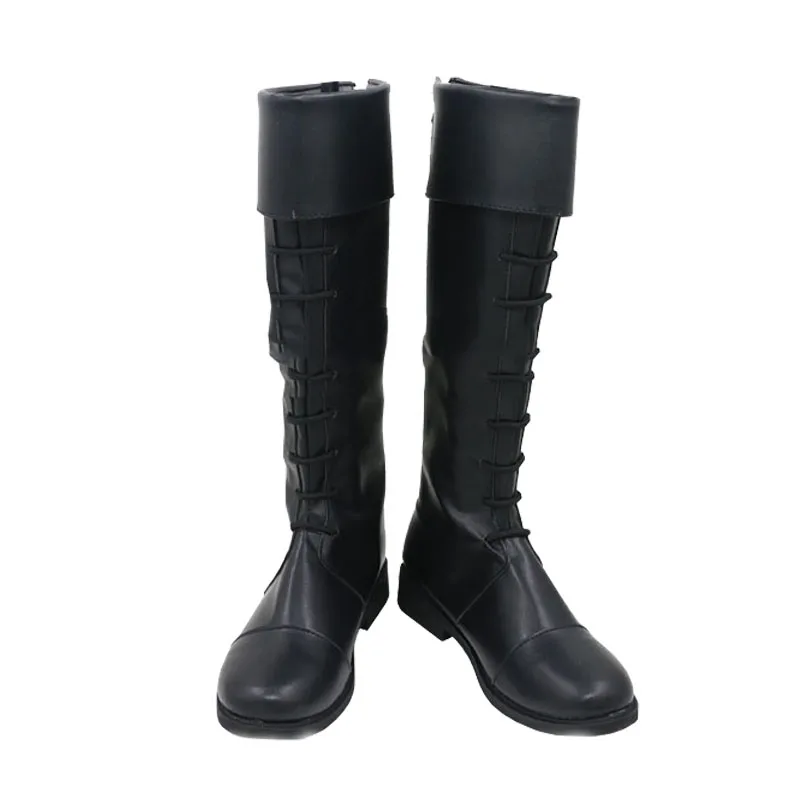 Anime dieses Mal wurde ich als Schleim Rimuru Tempest Cosplay Party Schuhe lange schwarze Kunstleder stiefel nach Maß wieder geboren