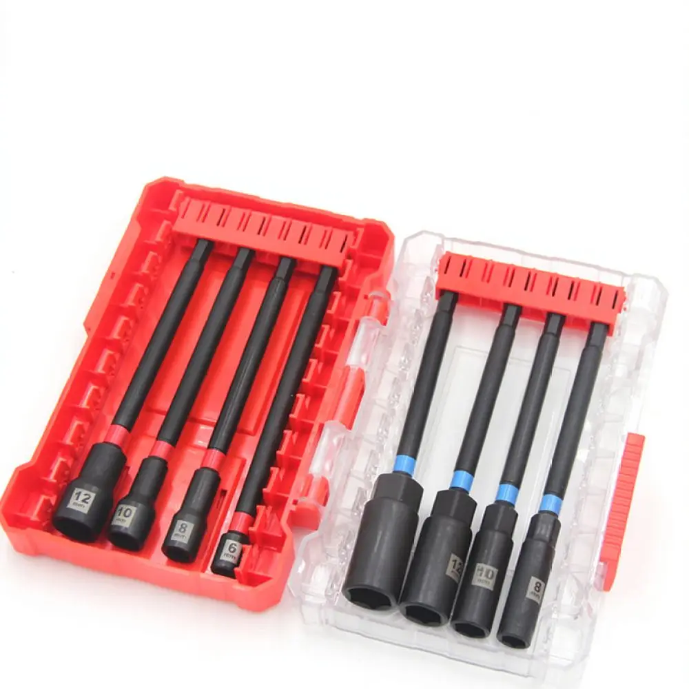 Strong Magnetic Deep Socket Bit Set For Power Drill Nut Driver Hex Shank Fastening Tool Repair Workstation Equipment