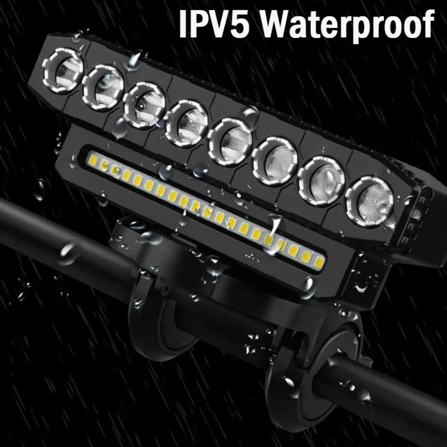 

Bicycle Light Front Bike Light 4000mAh Waterproof Flashlight USB Charging MTB Road Cycling Lamp Accessories With 130DB Bell