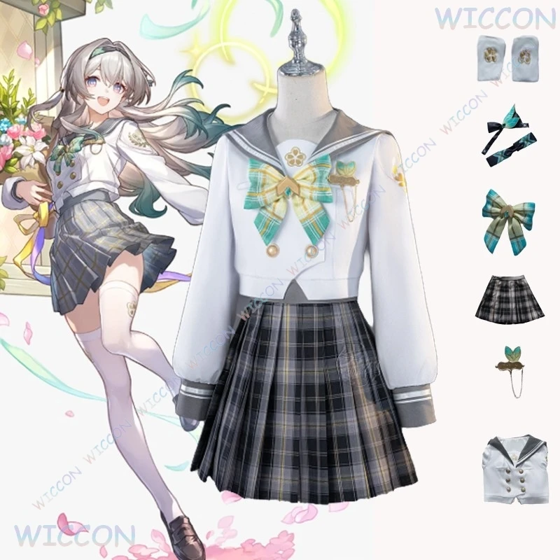 [متجر YiNuo] فستان اليراع التأثيري Jk لعبة الجلد الجديدة هونكاي: ستار السكك الحديدية فتاة زي مدرسي الربيع رسالة دعوى شعر مستعار المرأة الهالوين P