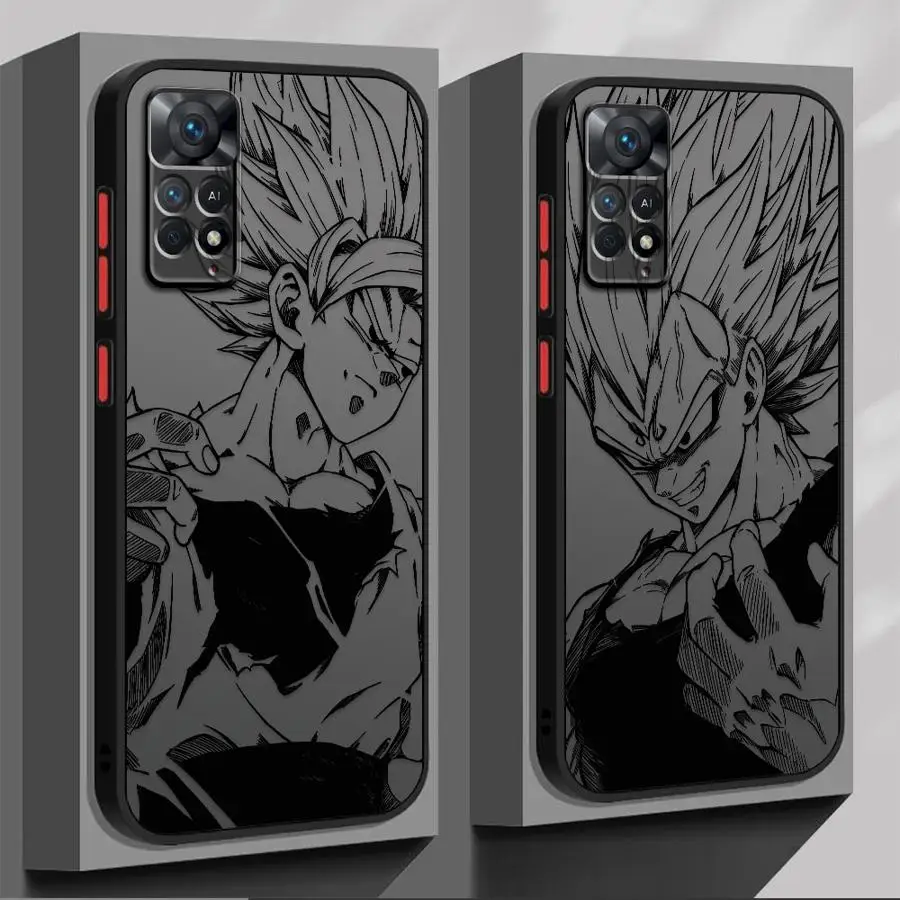 Dragon Ball Coole Vegeta Handyhülle für Xiaomi Redmi Note 10S 12S 10 Lite 11S 11 12 13 14 Pro Plus 9S TPU-Abdeckung