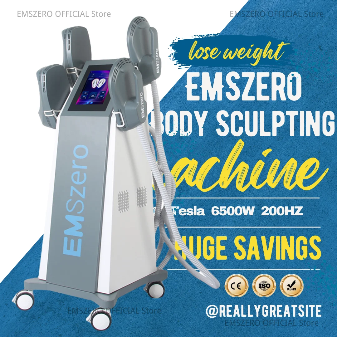 

EMSzero Body Sculpting Machine Shaping 6500W 200hz EMS Radio Frequency RF Muscle Stimulator Device