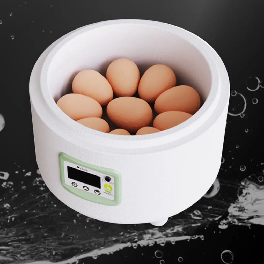 Small Multipurpose 9 Eggs Incubator Digital Temperature Automatic Mini Hatchery Eggs Incubator Hatcher for Chicken Birds Hatcher