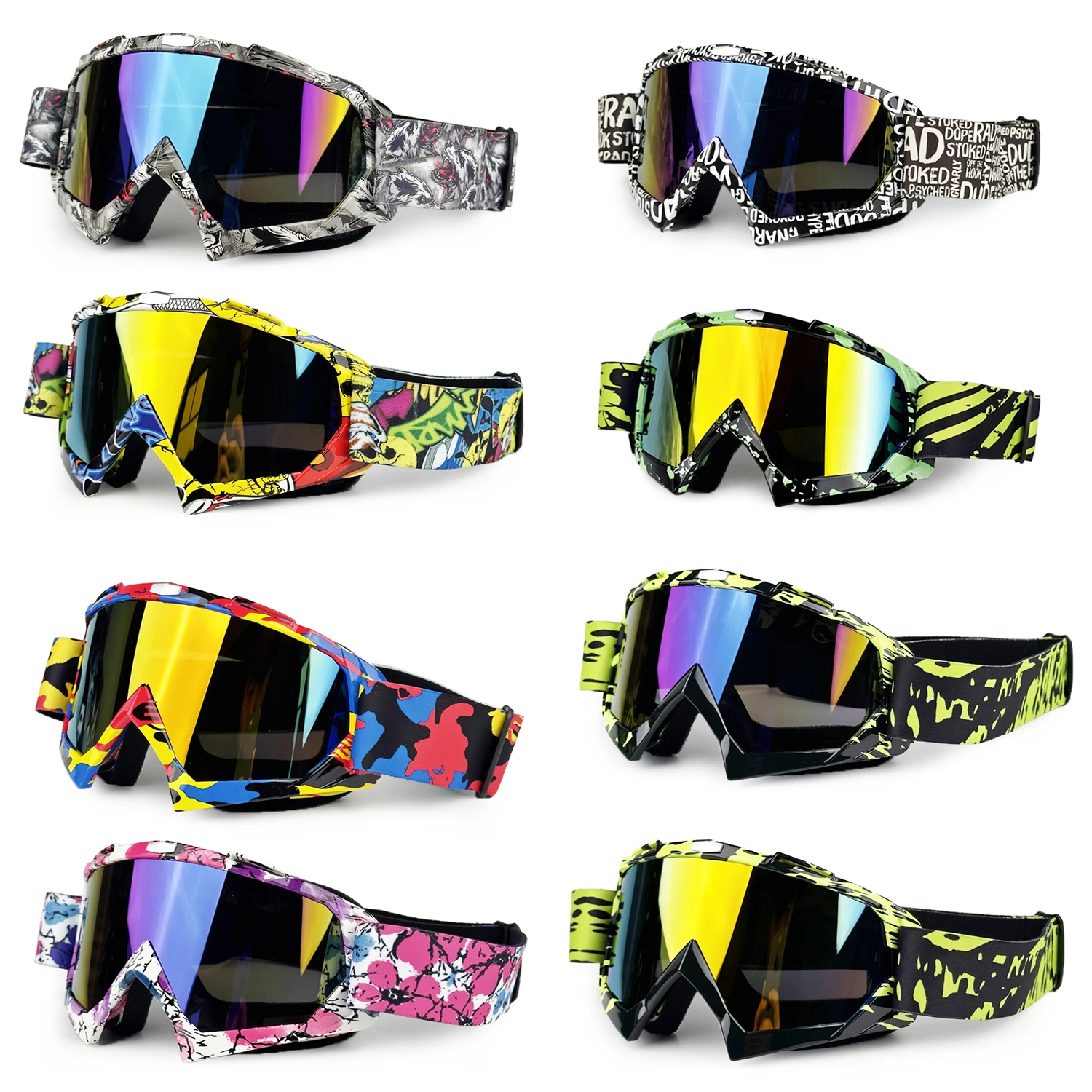 Neueste Motorrad Brille Für Männer Motocross Sonnenbrille Sicherheit Schutz MX Nachtsicht Helm Brille vintage Fahren Gläser