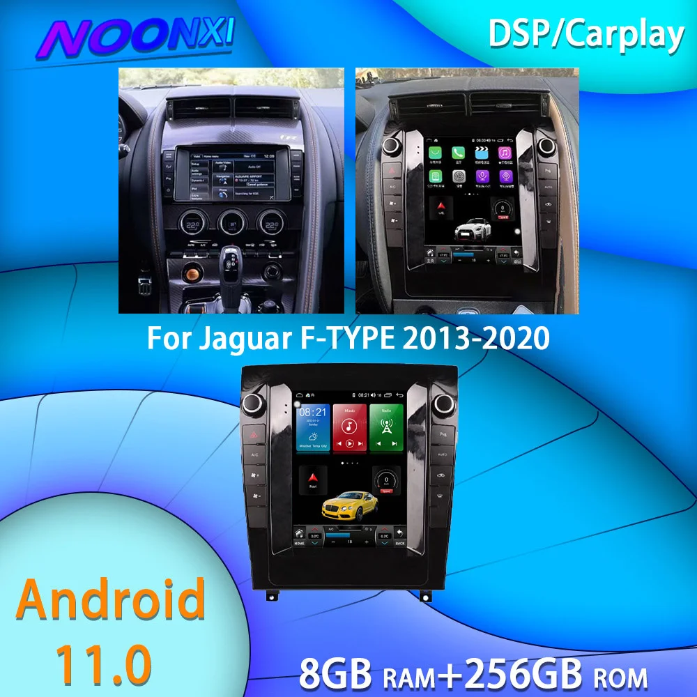 

8G+256GB Android11.0 For Jaguar F-TYPE 2013-2020 All In One Car Tesla Screen Audio Intelligent System Radio 2 Din Video Players