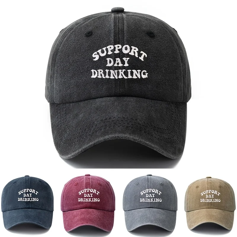 1 Stück Modische Vielseitige Unisex Baseballkappe mit Buchstaben-Stickerei, Outdoor Urlaub Reise Camping Lässiger Stil Schirmmütze