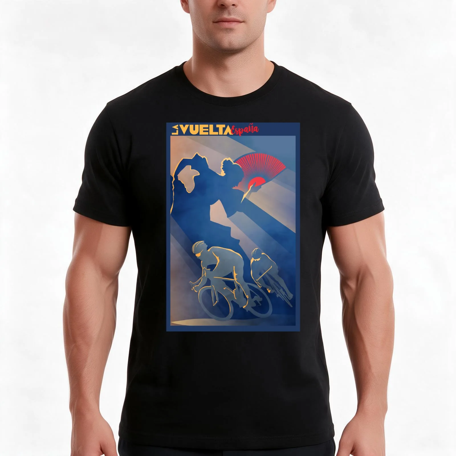 La Vuelta Espana T-Shirt, Summer Casual Cotton Tee, Oversized Streetwear Tops, Vintage Graphic Print, Loose Fit Short Sleeve