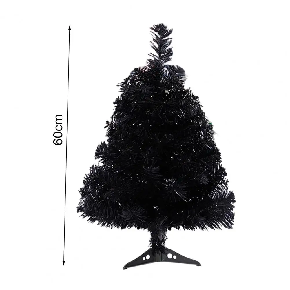 Black Tabletop Christmas Tree Fine Workmanship Scene Layout Excellent Home Decoration Artificial Xmas Tree