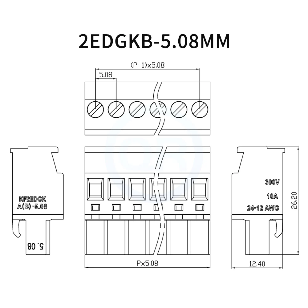 (5 pcs) KF 2EDGKB - 5.08MM 5.0MM WIRING TERMINALS PLC SIDE VERTICAL DIRECT PLUG B PLUG Flame Retardant 2-24Pin 15EDGKB 5.0 5.08