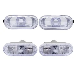 2 Pcs Car Turn Signal Lamps Amber Fender LED Lights Car-Styling Side Marker Lamp Cover For VW MK4 Golf/Jetta Bora Passat