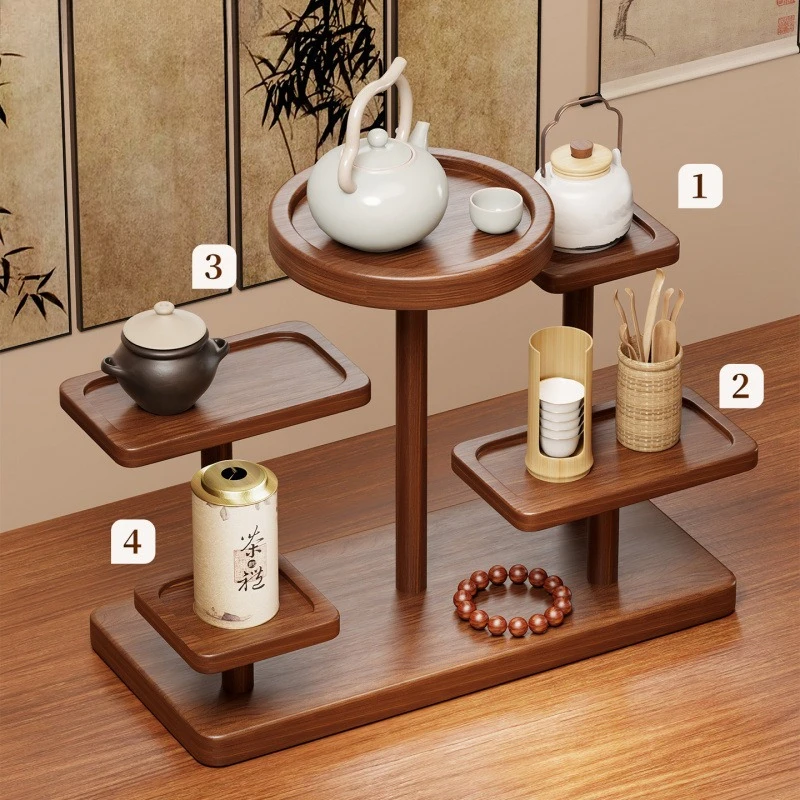 Bogu storage desktop tea set Zisha pot storage ornament table multi-layer display stand
