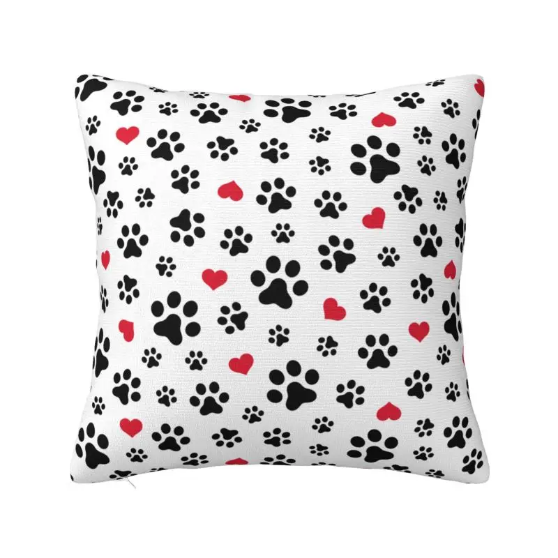 

Dog Paw Cat Heart Footprints Cushion Cover 40*40 cm Polyester Throw Pillow Case Bedroom Decoration Bedding Sofa Pillowcase