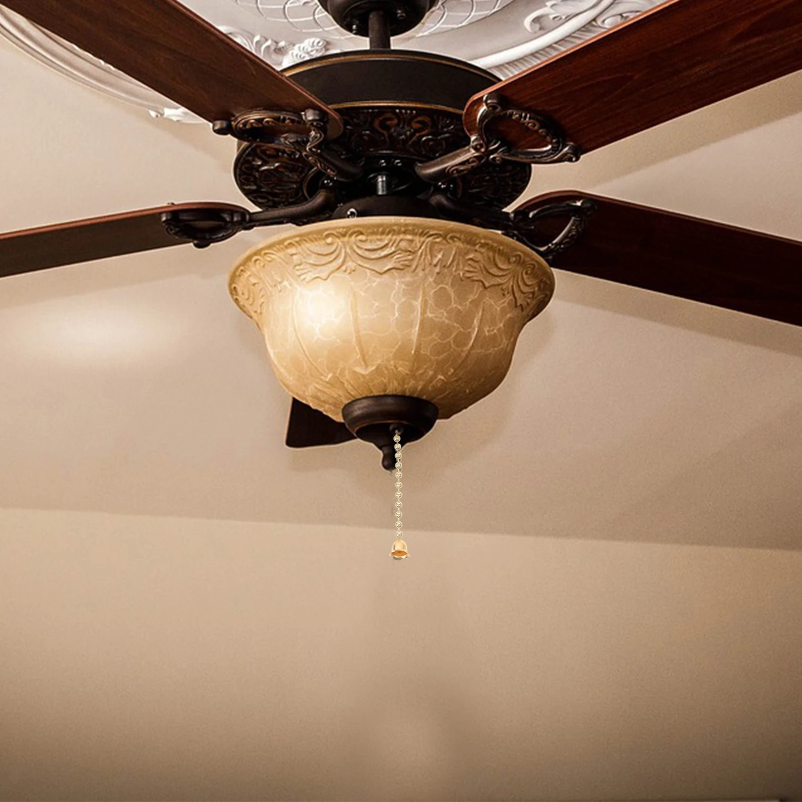 

Pull Switch -wire Chain Light Zipper Golden Cord Compatible with Most Ceiling Fans