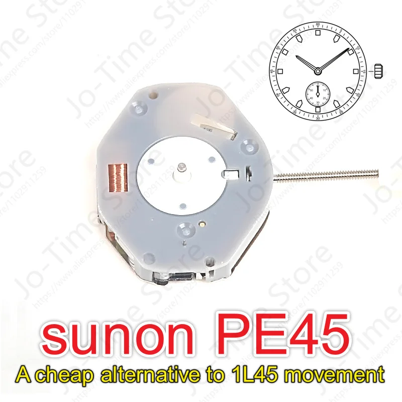 PE45 Movement China Sunon Pe45 Quartz Watch Movement 2 Hands, Small Second Movement. Cheap Alternative To 1l45 Movement