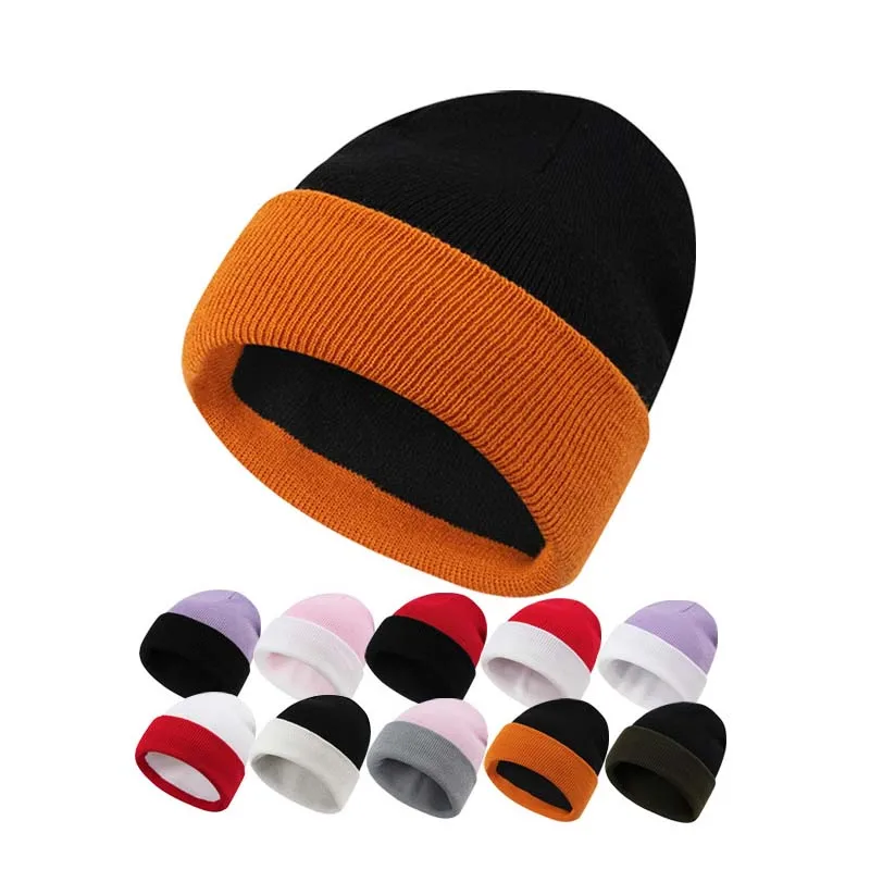 

Жаккардовая вязаная шапка для занятий спортом на открытом воздухе, защита ушей, модельерская шапка, разноцветный лыжный пуловер, холодная шапка, капот для взрослых