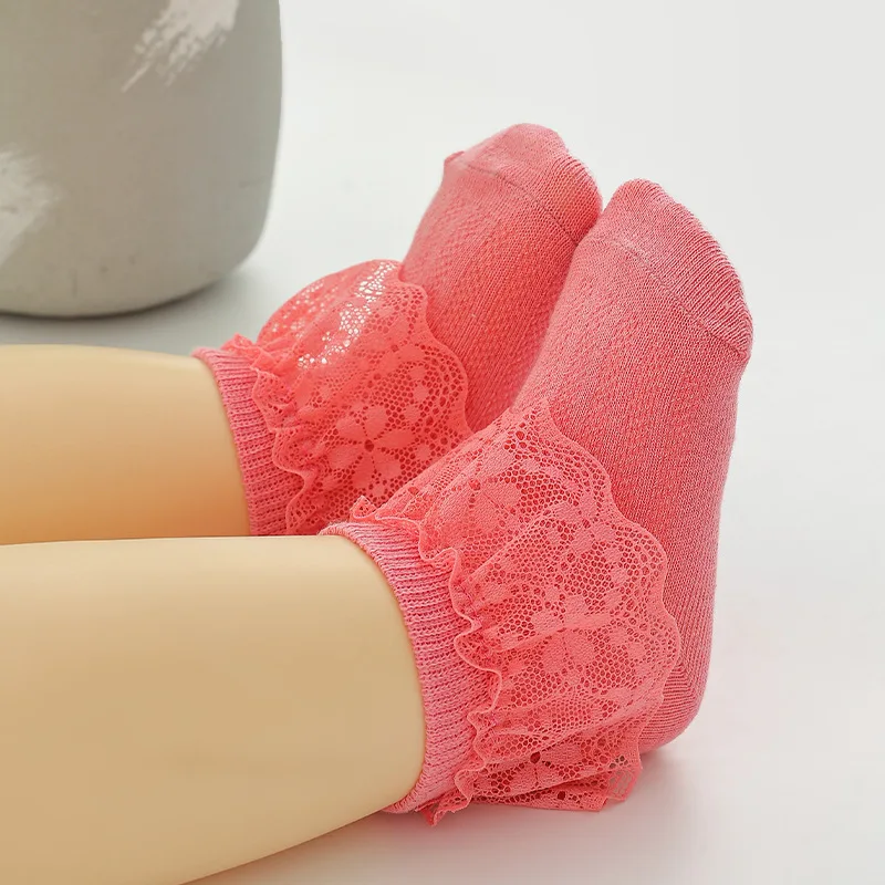 Chaussettes blanches en coton doux pour nouveau-né, avec nœud, ruban en dentelle, princesse, couleur unie, cadeaux de nouvel an, automne