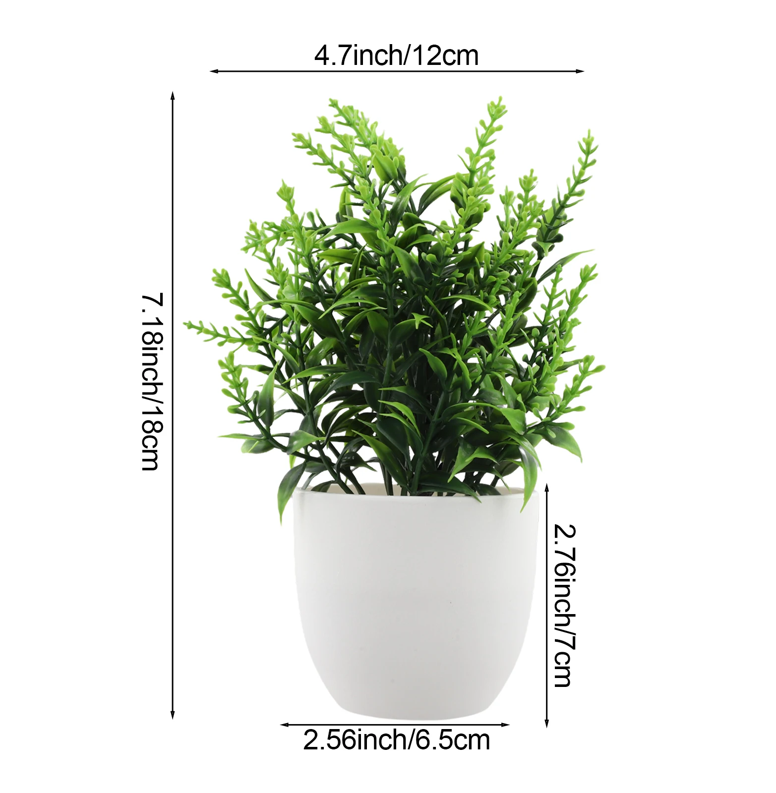 Artificial Small Potted Lavender Eucalyptus Plant for Home Office Desk Decor with Realistic Foliage and Low Maintenance Design