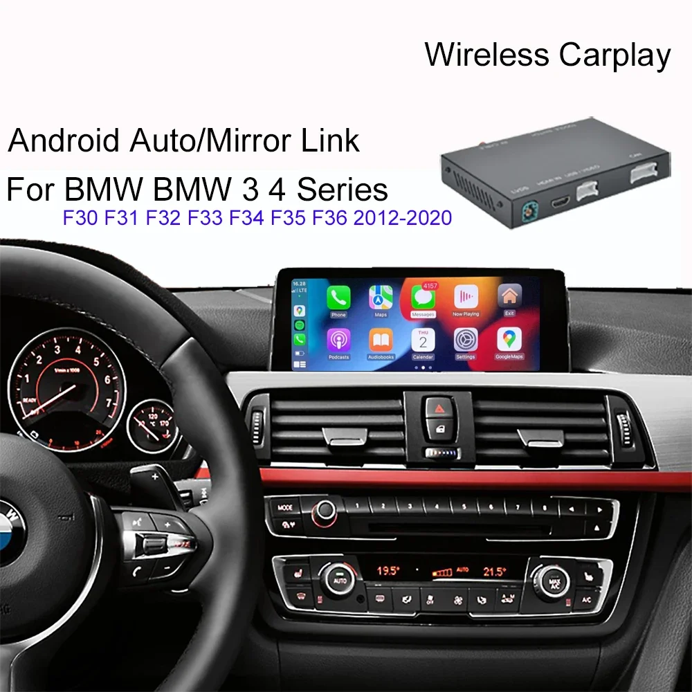 Wireless CarPlay Android Auto Interface for BMW 3 Series F30 F31 F34 F35 Mirror Link AirPlay Car Play Youtube Function