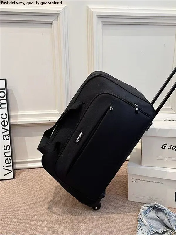 

Large Capaci ex Handheld ort Trip Travel Storage Lage Bag Independent oe Position Boarding Box Pull Rod Bag