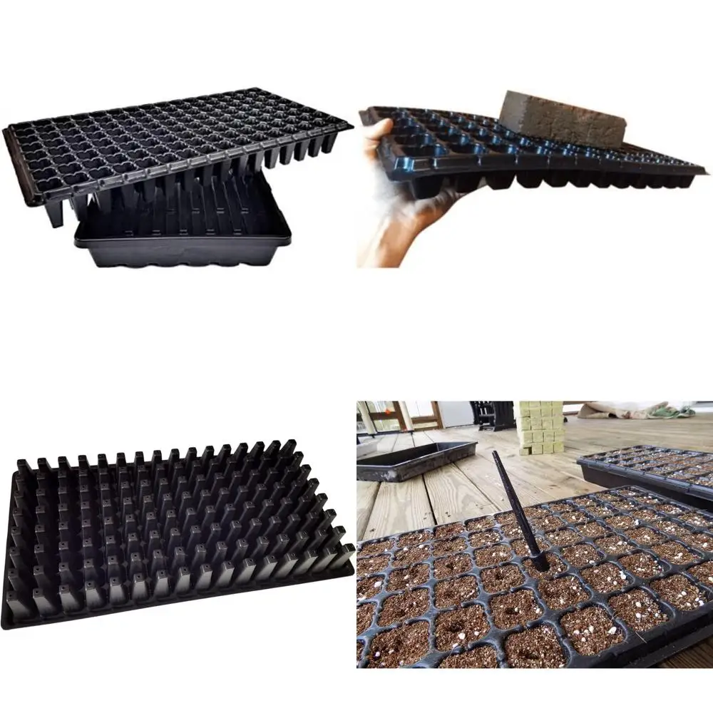 

Extra Strength Bootstrap Farmer 128-Cell Seed Starter Tray with 1020 Flats, 5-Pack Combo for Plant Nursery