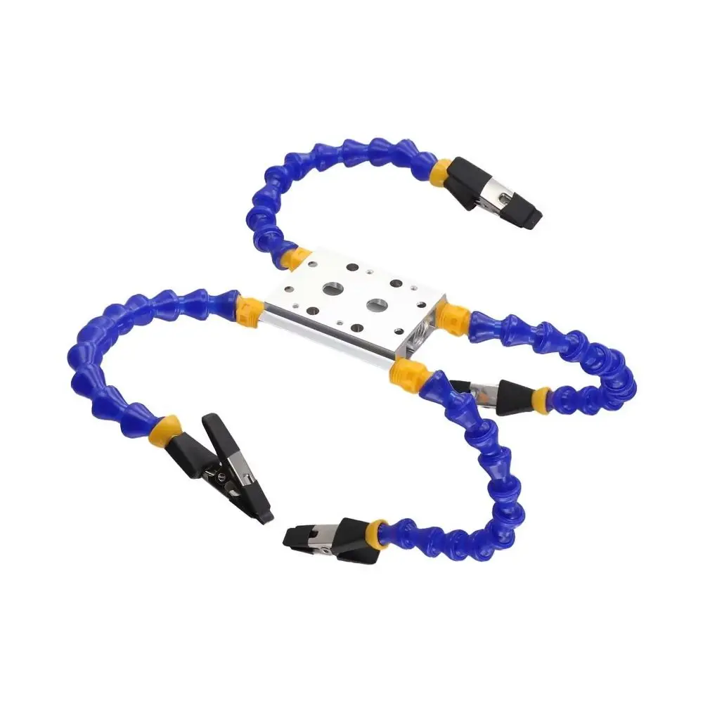 Octopus Design Welding Table Clamp 1-6 Arms Aluminum Alloy Base Soldering Helping Hands Adjustable Table Clamp