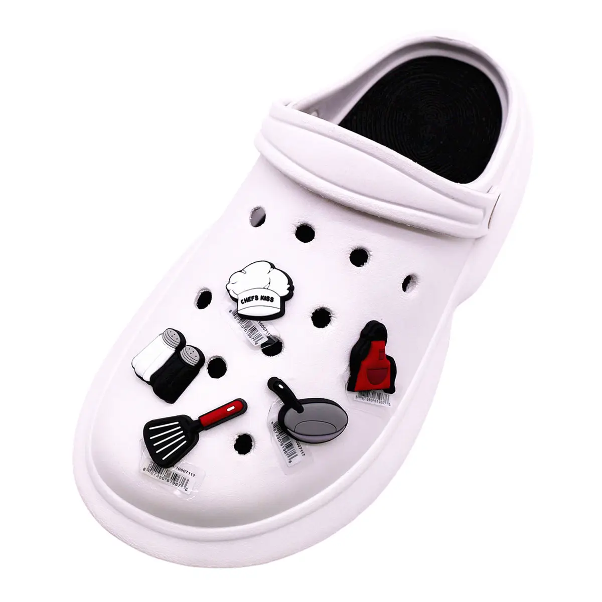 5 Pack Original Chef style PVC Shoe Charms Designer Sandal Upper Decorations Accessories Cook Kitchenware Shapes Clog Pin Buckle