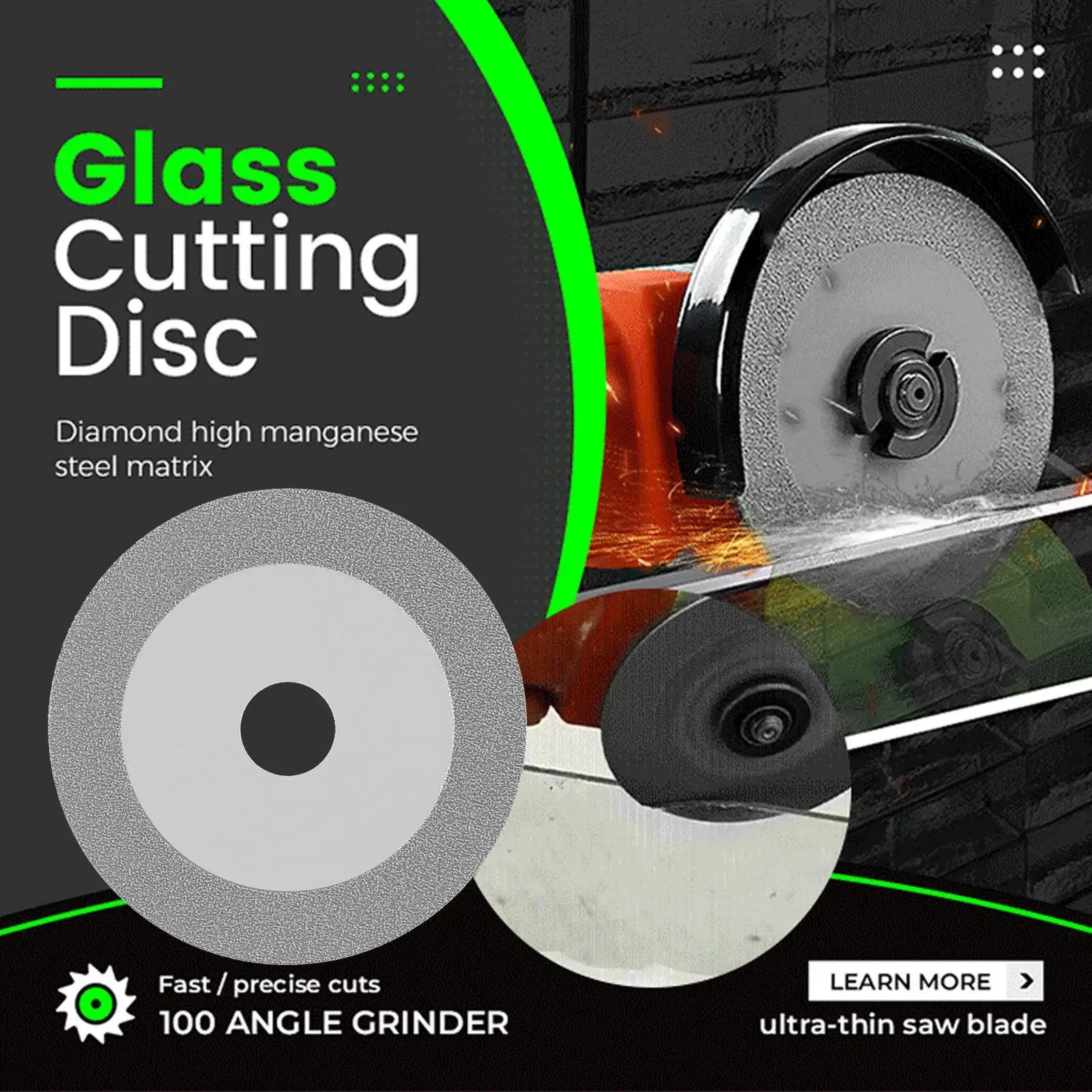 Glass Cutting Disc 100mm Diamond Marble Saw Ceramic Tile Jade Polishing Cutting Ultra Thin Saw Power Tools