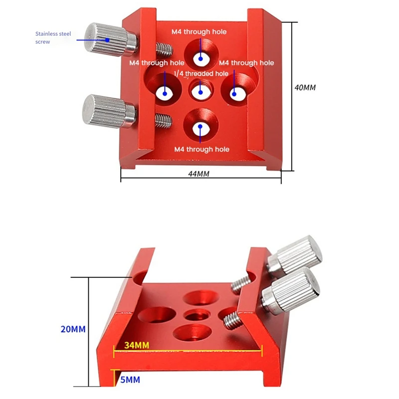 천체 망원경 파인더 베이스, 더브테일 그루브, 1/4 스레드 수정 베이스, 마운트 액세서리