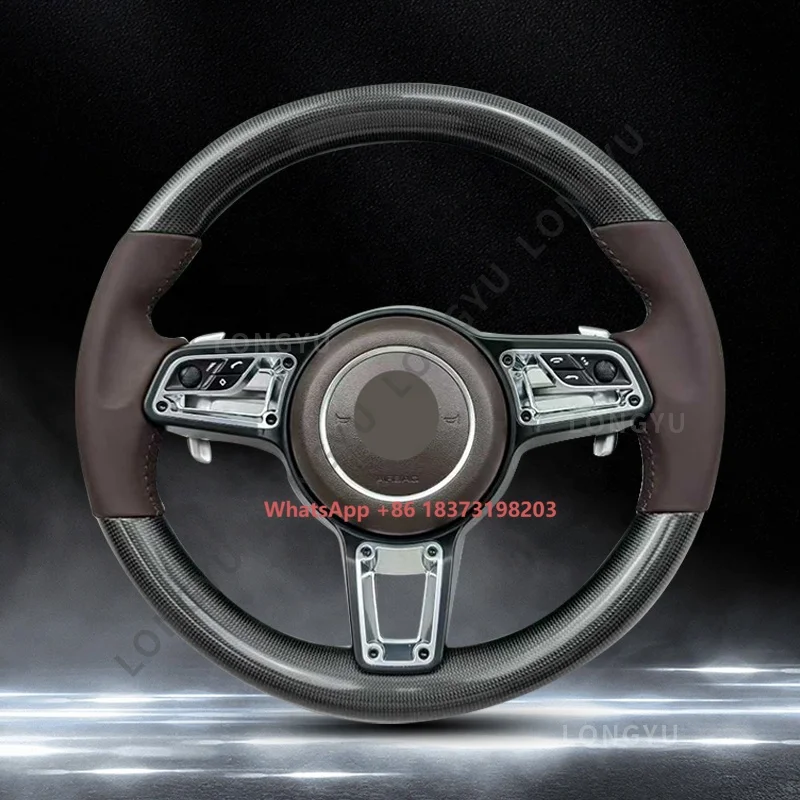 

Custom Modification Carbon Fiber Steering Wheel for Porsche 718 BOXSTER Spyder 718 CAYMAN 982 718Cayman