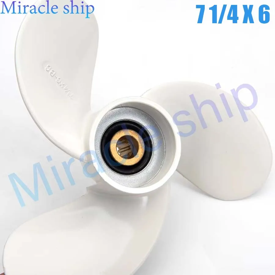 

6L5-45943-01-EL Marine Aluminum Propeller F2.5A/3A 7-1/4x6 9 Spline For Yamaha 3HP Boat Motor 6L5-45943 Engine Replaces Parts
