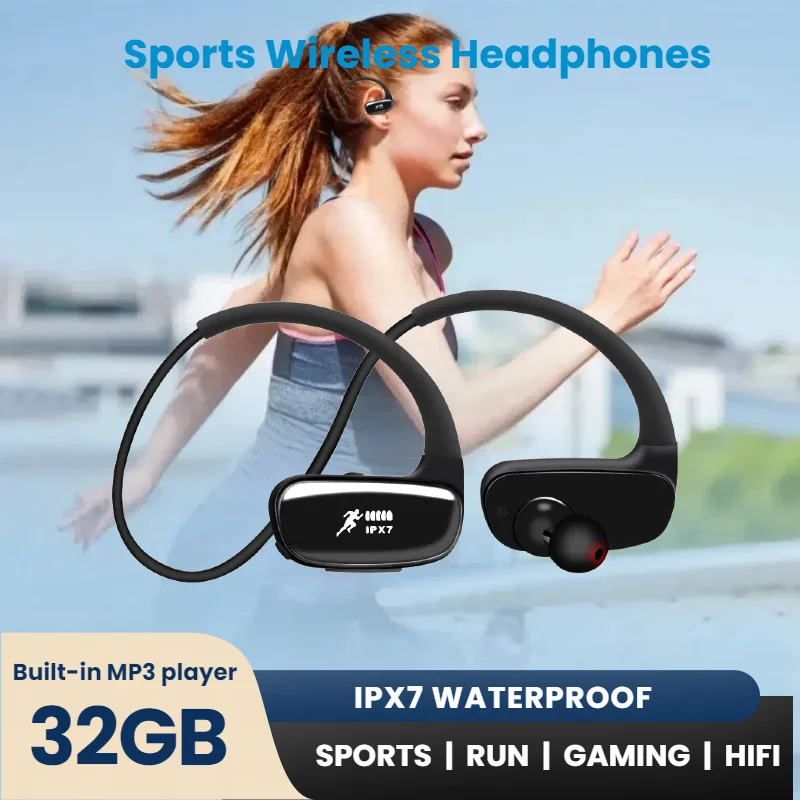 

Водонепроницаемые Bluetooth-наушники IPX7, беспроводные спортивные наушники с микрофоном, 15-часовая автономная работа от батареи, для бега, тренажерного зала, фитнеса, тренировок, горячая распродажа