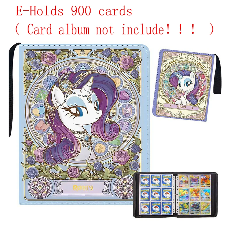 

900pcs/400pcs My Hasbro Pony Card Album Book Folder 4/9 Card Slots Collections Zipper Double Pocket Zipper Card Binder Holder