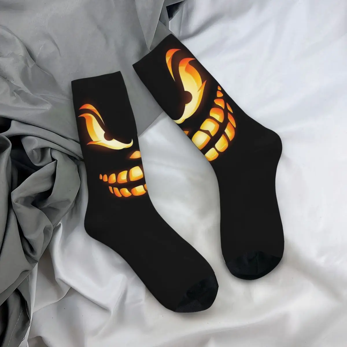 Monster Face Unisex Socks, Happy Socks, Meias de impressão 3D, Crazy Sock, Street Style, Crazy