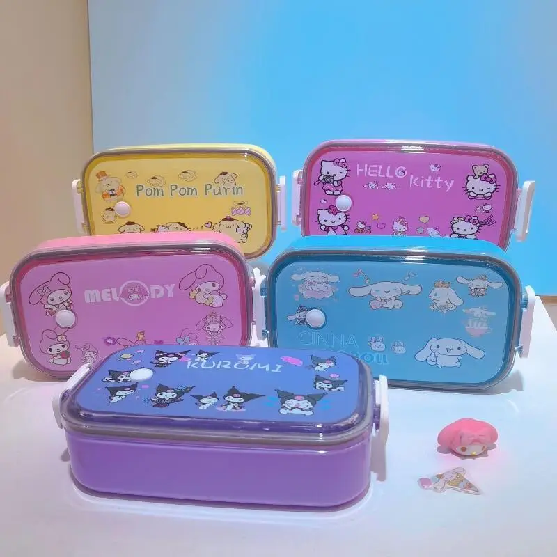 

Sanrio Kuromi Pudding Dog Lunch Box Portable Outdoors Student Adult Large Capacity Cartoon Hit Product Fruit and Vegetable Box