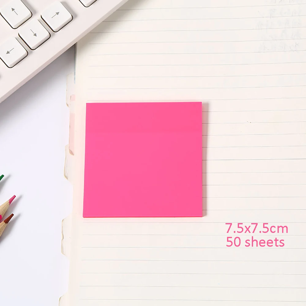 Colorful Transparent Sticky Notes Sticky Note Pads Clear Self-Stick Notes Self-Adhesive Memo For Office School Planner Supplies