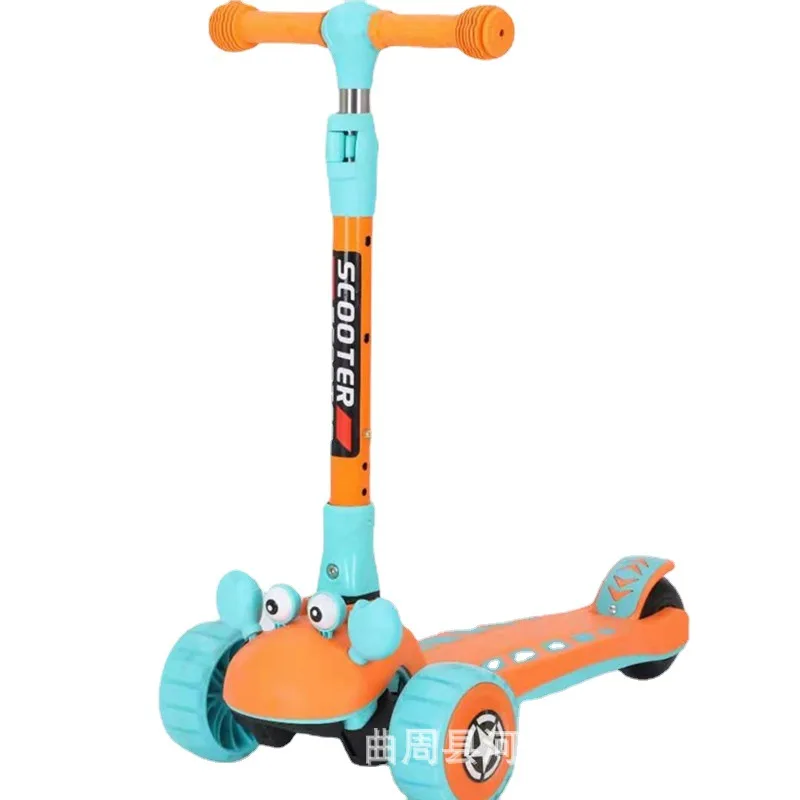 Children's scooter with seat flash music light Mi Gao car folding three-in-one children view 5
