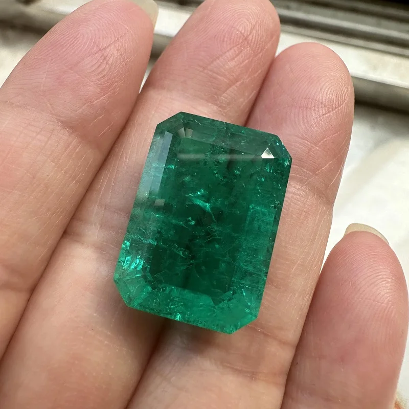 Pirmiana Top Quality 22.68ct Lab Grown Emerald Hydrothemal Method  Labemeralds Nice Inclushions Like Natural Gems