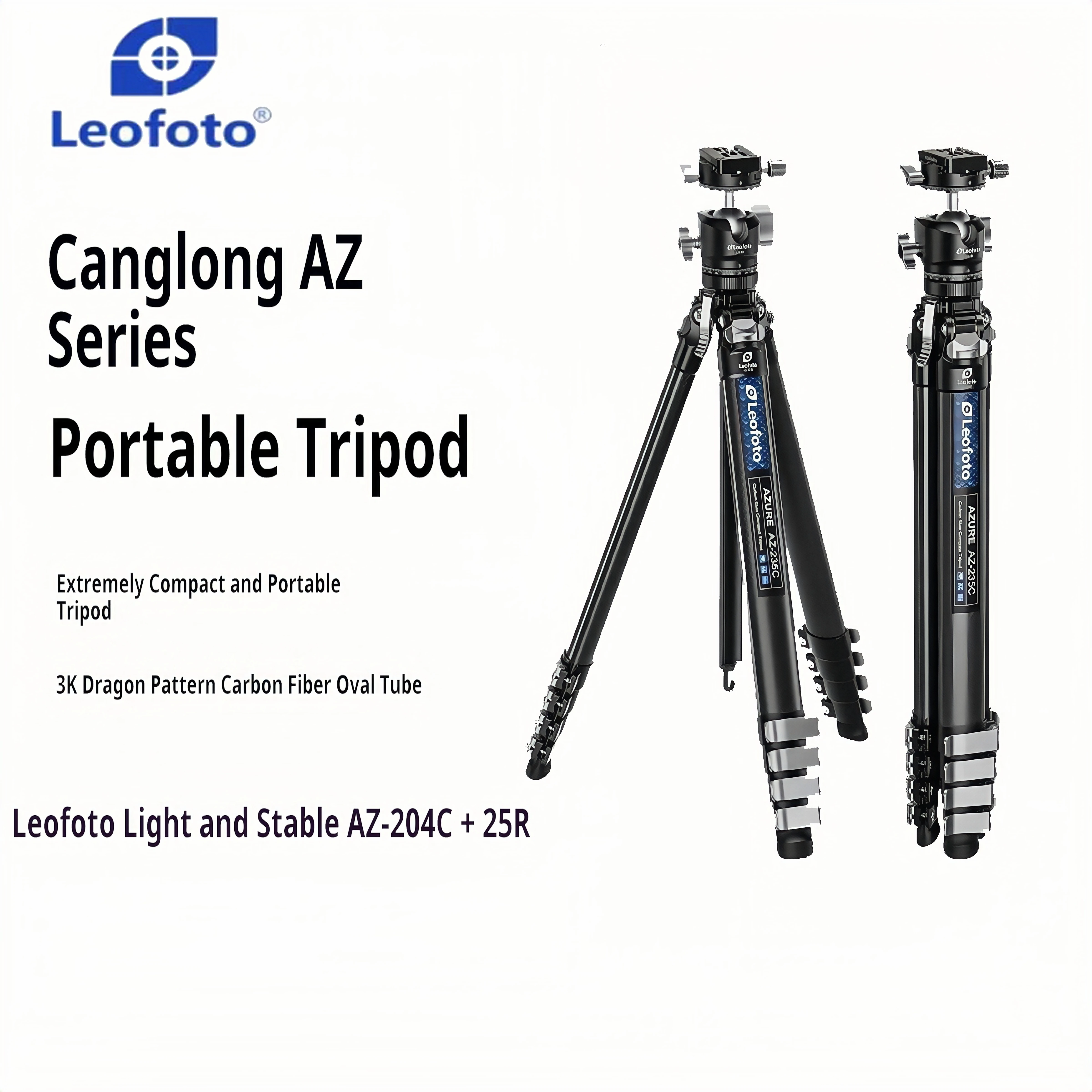 

Комплект штатива Leofoto AZ204C+LH-25R из углеродного волокна, легкий и компактный набор для путешествий и студийной фотографии