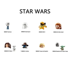 KM66037 Obi-Wan Kenobi Building Blocks Young Luke Skywalker Figurine Peli Motto Bricks Din Djarin Grogu Figure KM66044 giocattoli per bambini