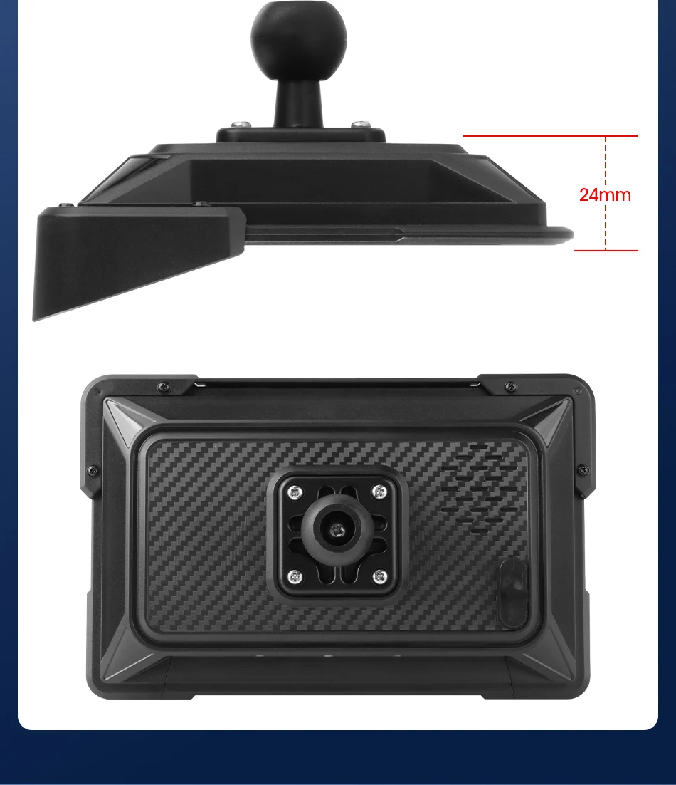Tragbare 7 "IPX7 Wasserdichte Motorrad Navigation GPS DVR Android Auto Carplay Bildschirm für Moto Kameras Video Recorder BT Monitor – Detail 27