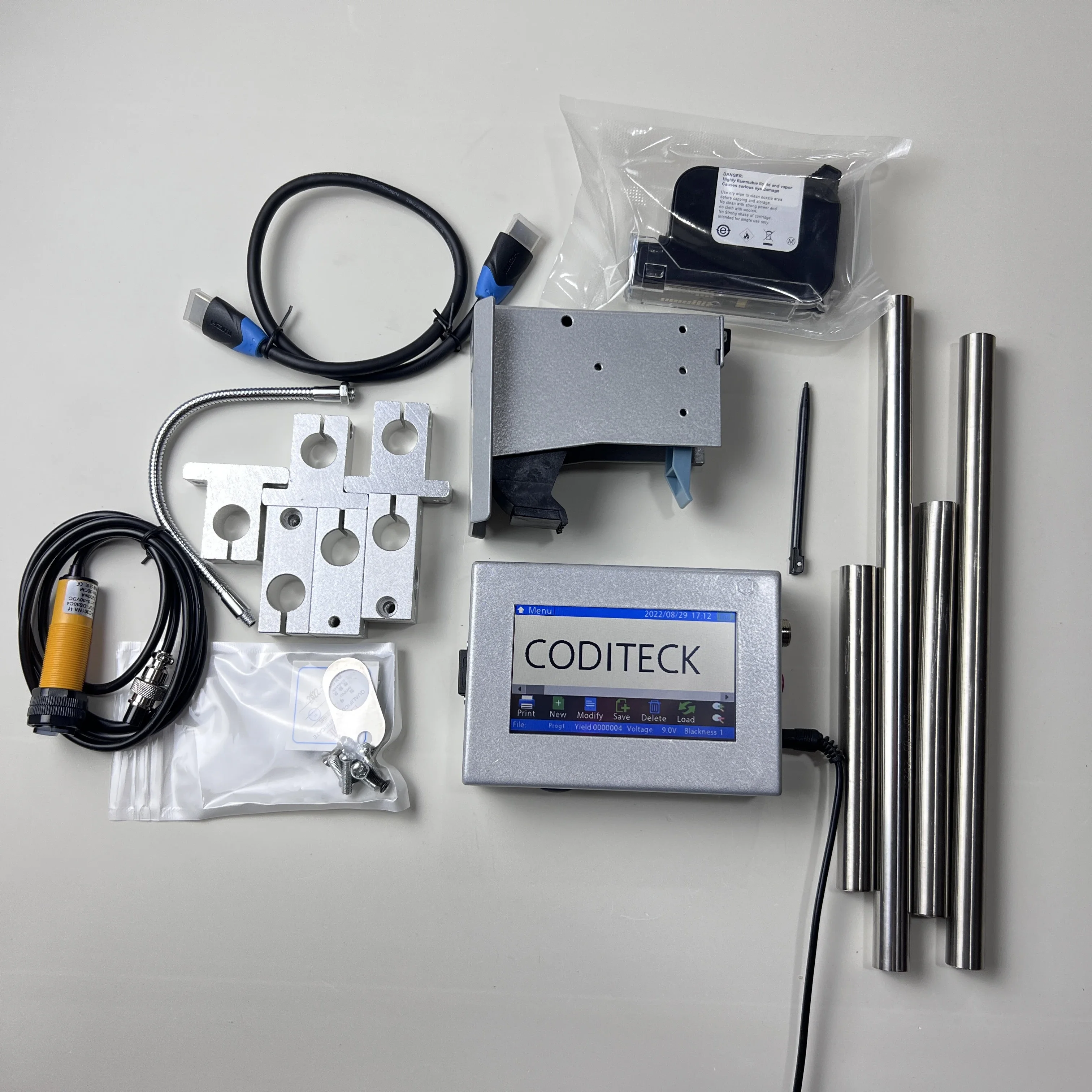 New 12.7mm Online Batch Code Easy Handle Inkjet Printing Machine For Fast Dry Batch Coder Egg Date Expiry Number Date